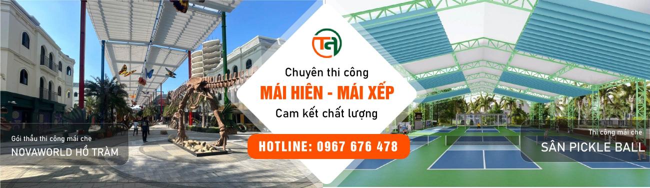 thi công mái che tại Bà Rịa